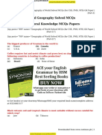 Geography of World Solved MCQs (For CSS, PMS, NTS) GK Paper - (Part-3)