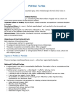 Basic Characteristics of Political Parties