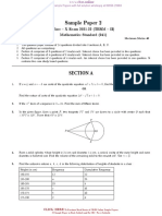 Sample Paper 2: Class - X Exam 2021-22 (TERM - II) Mathematics Standard