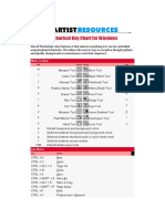 Photoshop Shortcut Key Chart For Windows