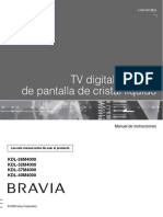 TV Digital en Color de Pantalla de Cristal Líquido: KDL-26M4000 KDL-32M4000 KDL-37M4000 KDL-40M4000