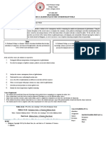 S.Y. 2021-2022 First Semester Teaching & Learning Plan in The Contemporary World