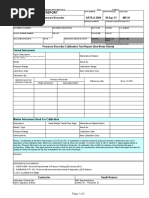 Saudi Aramco Test Report: Calibration Test Report - Pressure Recorder SATR-A-2004 30-Apr-13 Mech