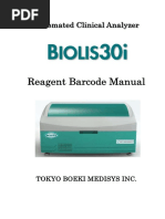 Reagent Barcode Manual: Automated Clinical Analyzer