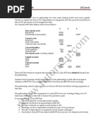 Partnership Changes - Past Paper Questions