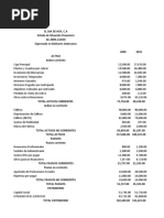 Ejercicio de Analisis de Estados Financieros