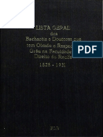 Lista Geral Dos Bachareis e Doutores - 1828 - 1931