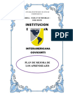 Plan de Mejora de Los Aprendizajesi