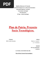 Plan de Patria, Proyecto Socio Tecnológicos