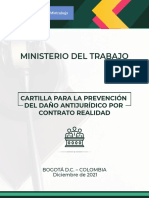 Cartilla para Prevención Del Daño Antijurídico Por Contrato Realidad