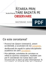 Învățarea Prin Cercetare Bazată Pe Observare