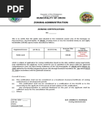 Sample Zoning Cert.