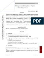 La Responsabilidad Del Presidente de La República en El Régimen Presidencialista Peruano - Katherine Alvarado