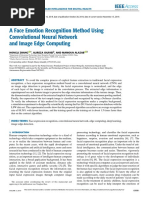 A Face Emotion Recognition Method Using Convolutional Neural Network and Image Edge Computing