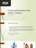 Causes and Solutions of The Family Conflicts: by Cyrus Vendrick G. Taruc Grade 10 Turquoise