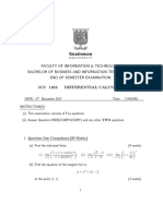 ICS 1103 - Differential Calculus - October 2017 - SUB