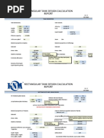 Rectangular Tank Design Calculation: Tank Properties Tank Dimensions: Tank Volume: MM in