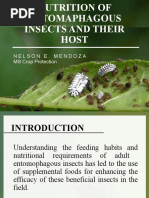 Nutrition of Entomaphagous Insects and Their Host Final