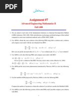 Assignment #7: Advanced Engineering Mathematics II Fall 1400