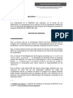 Borrador de La Moción de Censura Al Ministro de Salud