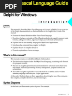 Delphi Object Pascal Language Guide