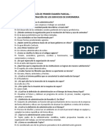 Guía de Primer Examen Parcial. - Administración de Los Servicios de Enfermeria