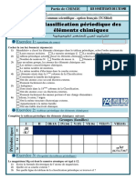 CH6 EXERCICES Classification Périodique Des Éléments Chimiques TCSbiof