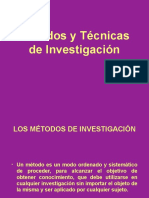 Los Métodos y Las Técnicas en Investigación Científica