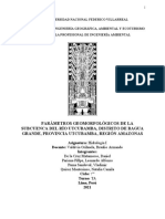 Parámetros Geomorfológicos - Hidrología