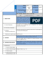 My Daily Lesson Plan: School PNHS Grade Level 8 Teacher Learning Area Science Teaching Dates and Time Quarter 3