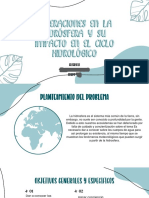 Alteraciones en La Hidrósfera y Su Impacto en El Ciclo Hidrológico