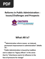 Reforms in Public Administration: Issues/Challenges and Prospects