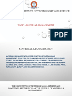 Madhav Institute of Technology and Science: Topic - Material Management