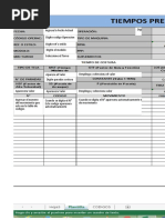 Plantilla de Tiempos Predeterminados