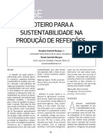 Sustentabilidade Na Produção de Refeições