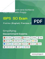 Ibps So Exam: Prelims (English) Previous Paper