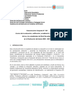 Comunicación Conjunta 1-21 Secundaria Evaluación Cierre Bienio 2020-2021