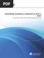 Aprendizaje, Enseñanza y Evaluación en 2021 y 2022