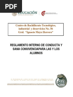 CBTIS 56 - Reglamento - Interno - Conducta - 2021-2022