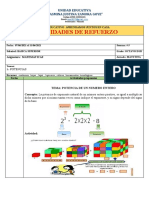 Actividades de Refuerzo - Octavo S4 - Adaptacion