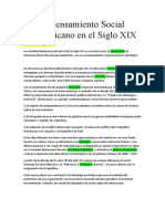 El Pensamiento Social Dominicano en El Siglo XIX