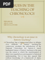 Issues in The Teaching of Chronology