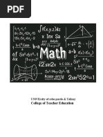 College and Advance Algebra Self-Learning Module