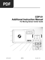 CDP-01 Additional Instruction Manual: For Moving Sensor Center Guide