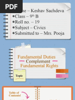 Fundamental Right and Fundamental Duties Complement Each Other