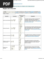 Reglas de La Fracción Reglas Algebraicas para Trabajar Con Las Fracciones.