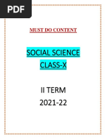 Must Do Content Social Science Eng Medium Class X