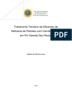 Tratamento Terciário de Efluentes de Refinaria de Petróleo Com Carvão Ativado em Pó