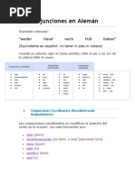 Las Conjunciones en Alemán