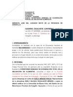 Demanda de Exoneración de Alimentos